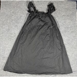 Hyacinth House Dress Womens Small Black Ruffle Strap A Line‎ Midi Sleeveless